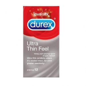 12 קונדומים DUREX ULTRA THIN דורקס