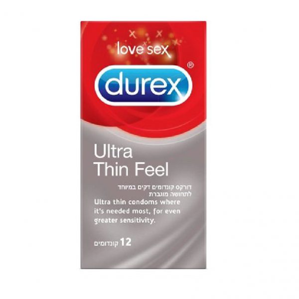 12 קונדומים DUREX ULTRA THIN דורקס