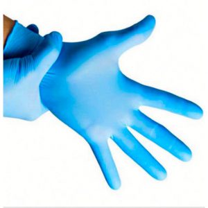 M (vitrile) כפפות ויטריל מדיום חזקות כחולות ללא אבקה
