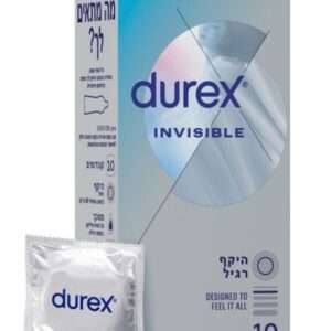 קונדומים קונדום דורקס x10 DUREX INVISIBLE ULTRA THIN דק במיוחד